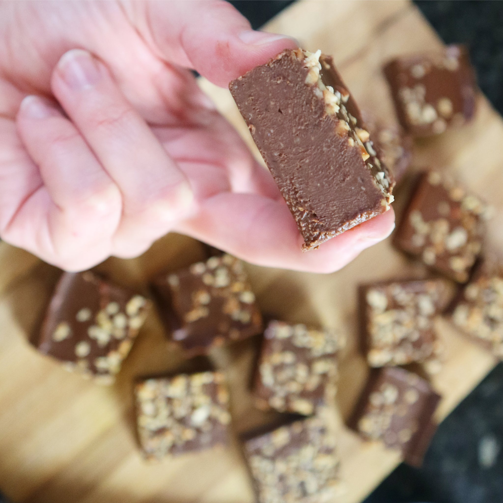 2 Ingredient Vegan Hazelnut Fudge